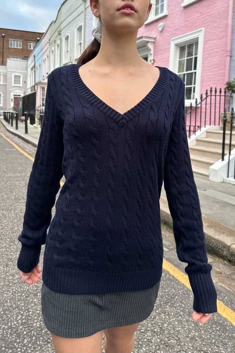 Athena Wool Sweater | Navy Blue / S