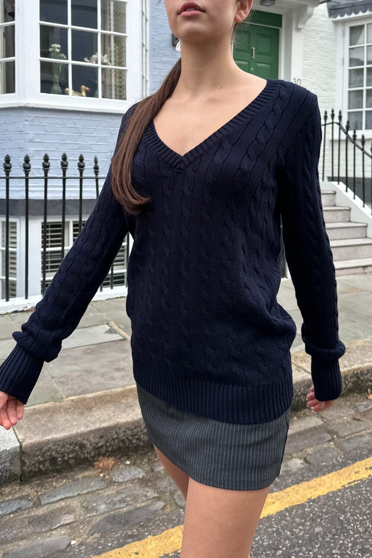 Athena Wool Sweater | Navy Blue / S