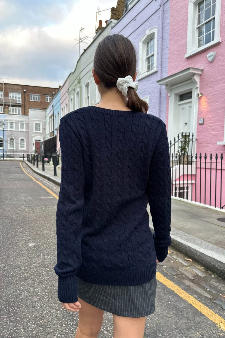 Athena Wool Sweater | Navy Blue / S