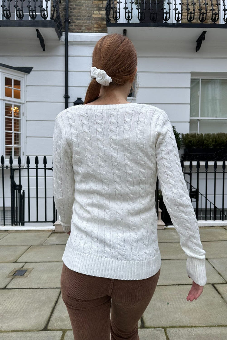 Athena Wool Sweater | White / S