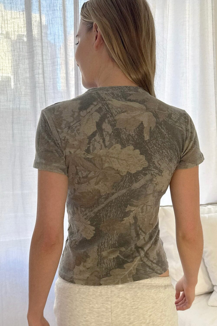 Jasmine Camouflage Top | Camouflage Leaves / XS/S