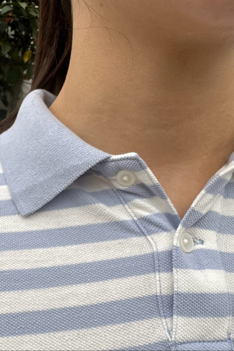 Lorrin Striped Top | Light Blue White Stripes