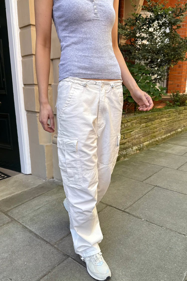 Jemma Cargo Pants | White / S/M