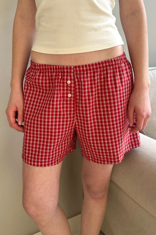 Keira Long Gingham Boxer Shorts