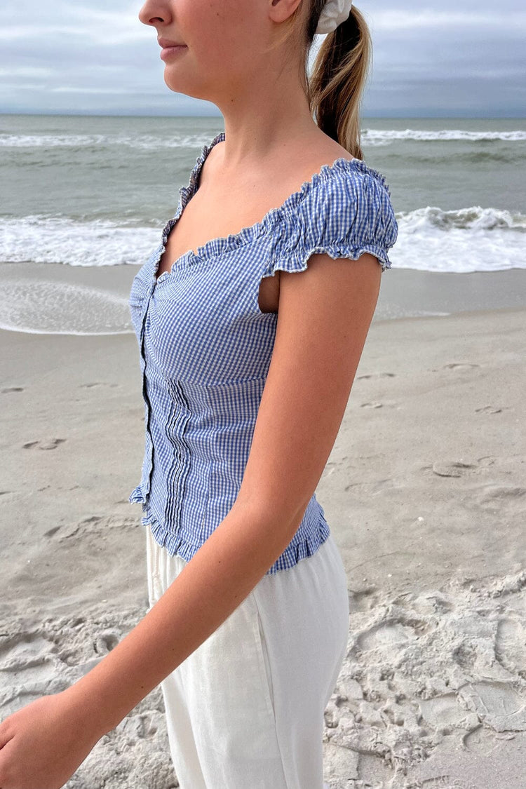 Elena Plaid Top
