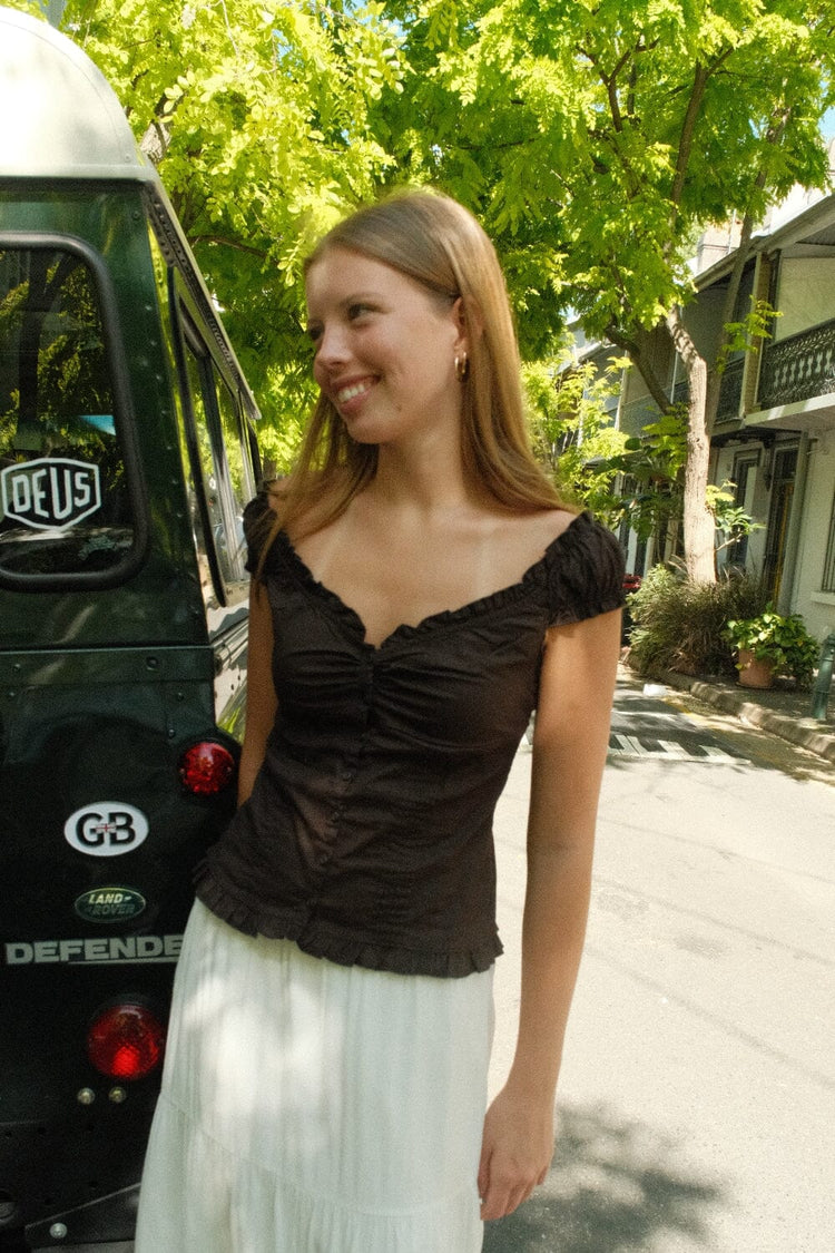 Elena Top | Mocha / XS/S