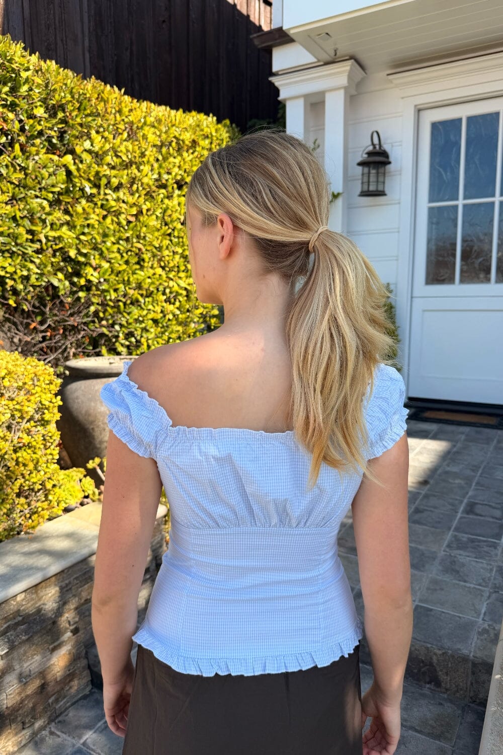 Square Light Blue and White / XS/S