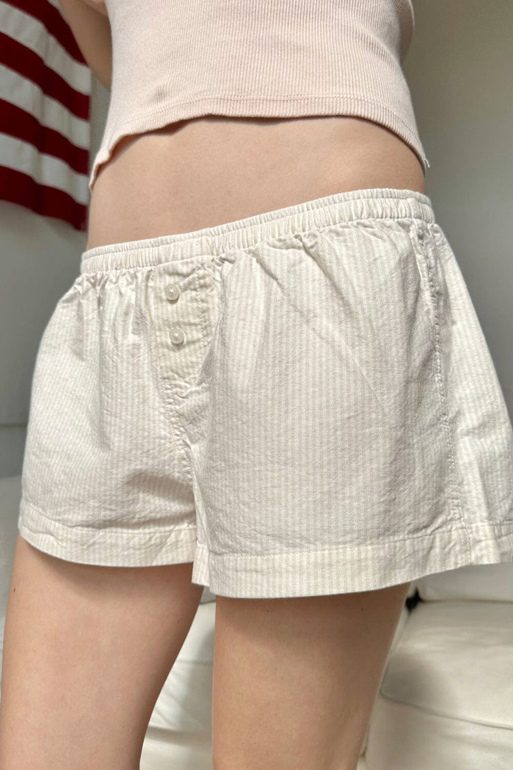 Keira Pajama Shorts | Peach Stripes / XS/S