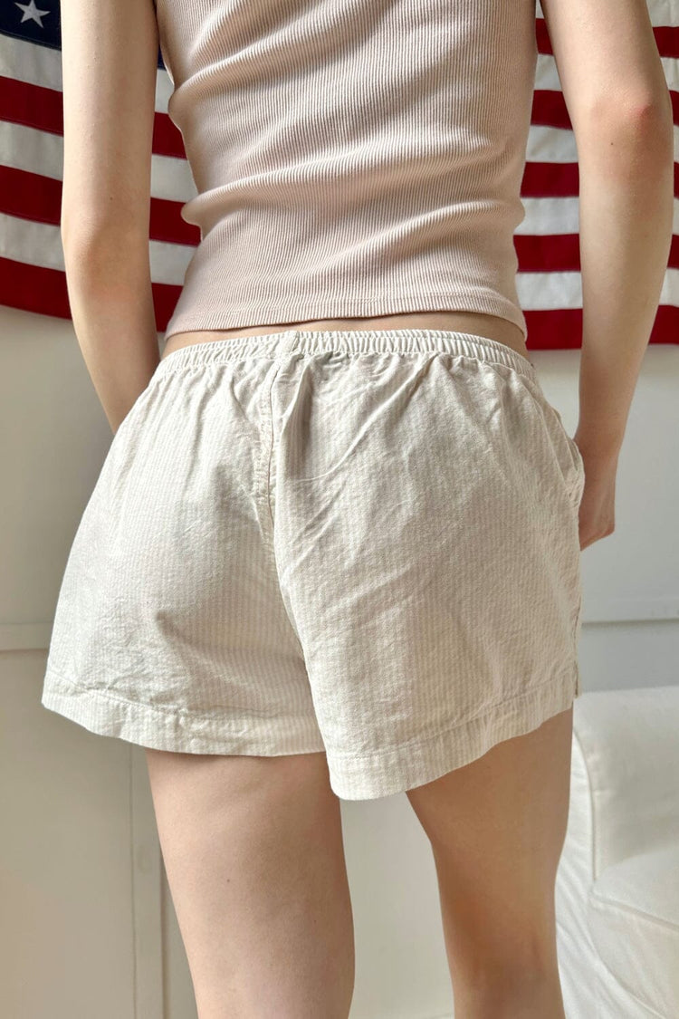 Keira Pajama Shorts | Peach Stripes / XS/S