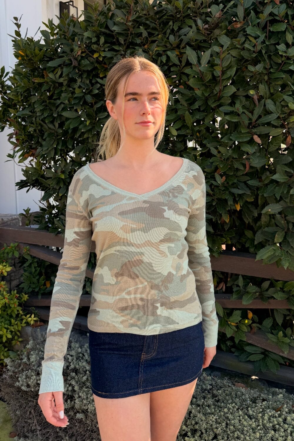 Tania Light Camouflage Top | Light Camouflage / XS/S