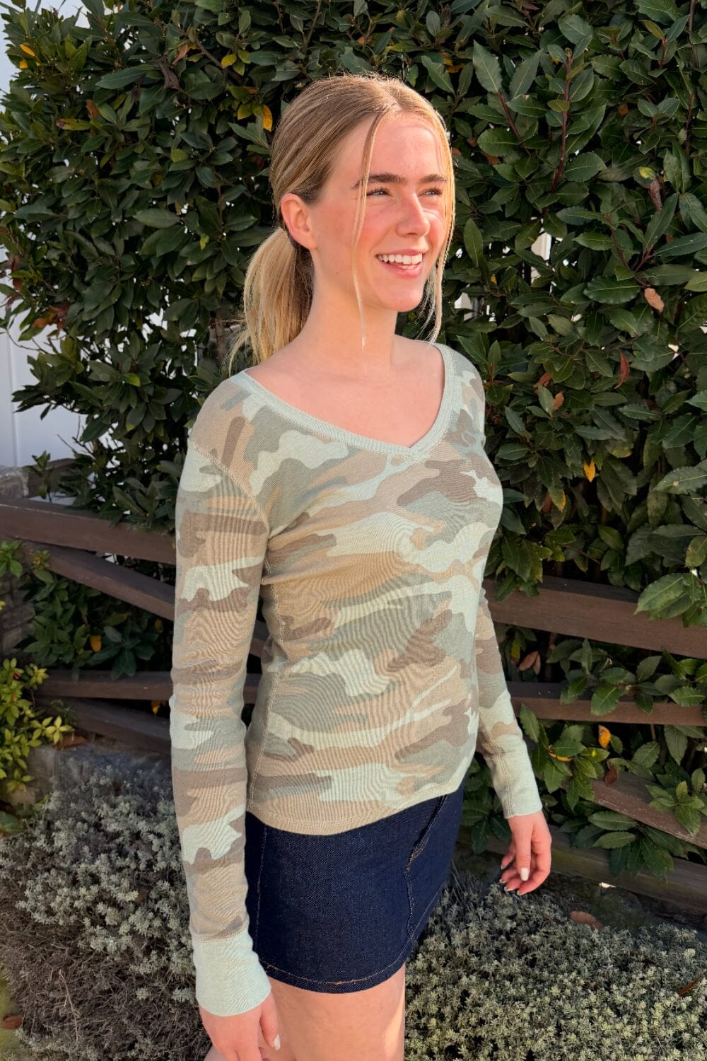 Tania Light Camouflage Top | Light Camouflage / XS/S