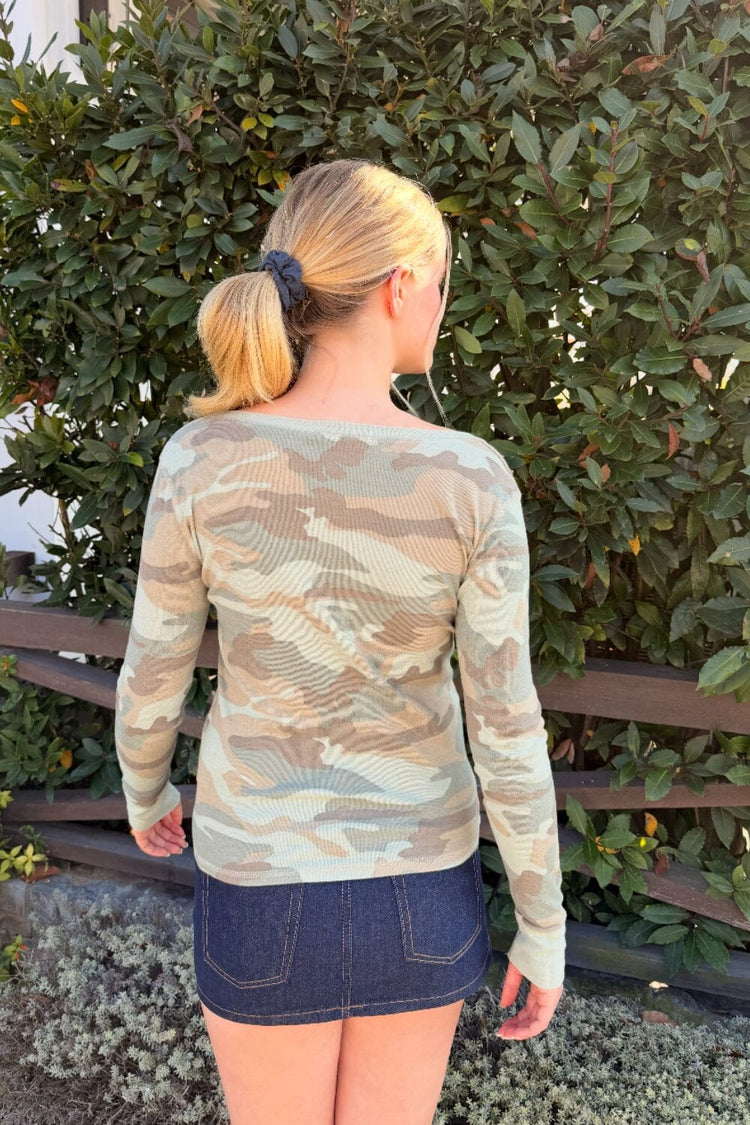 Tania Light Camouflage Top | Light Camouflage / XS/S