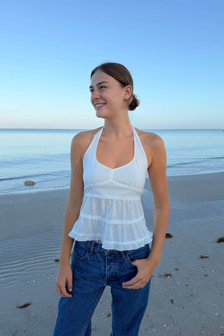 Edith Halter Top | White / XS/S