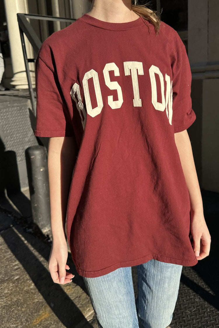 Presley Boston Top | Maroon / Oversized Fit