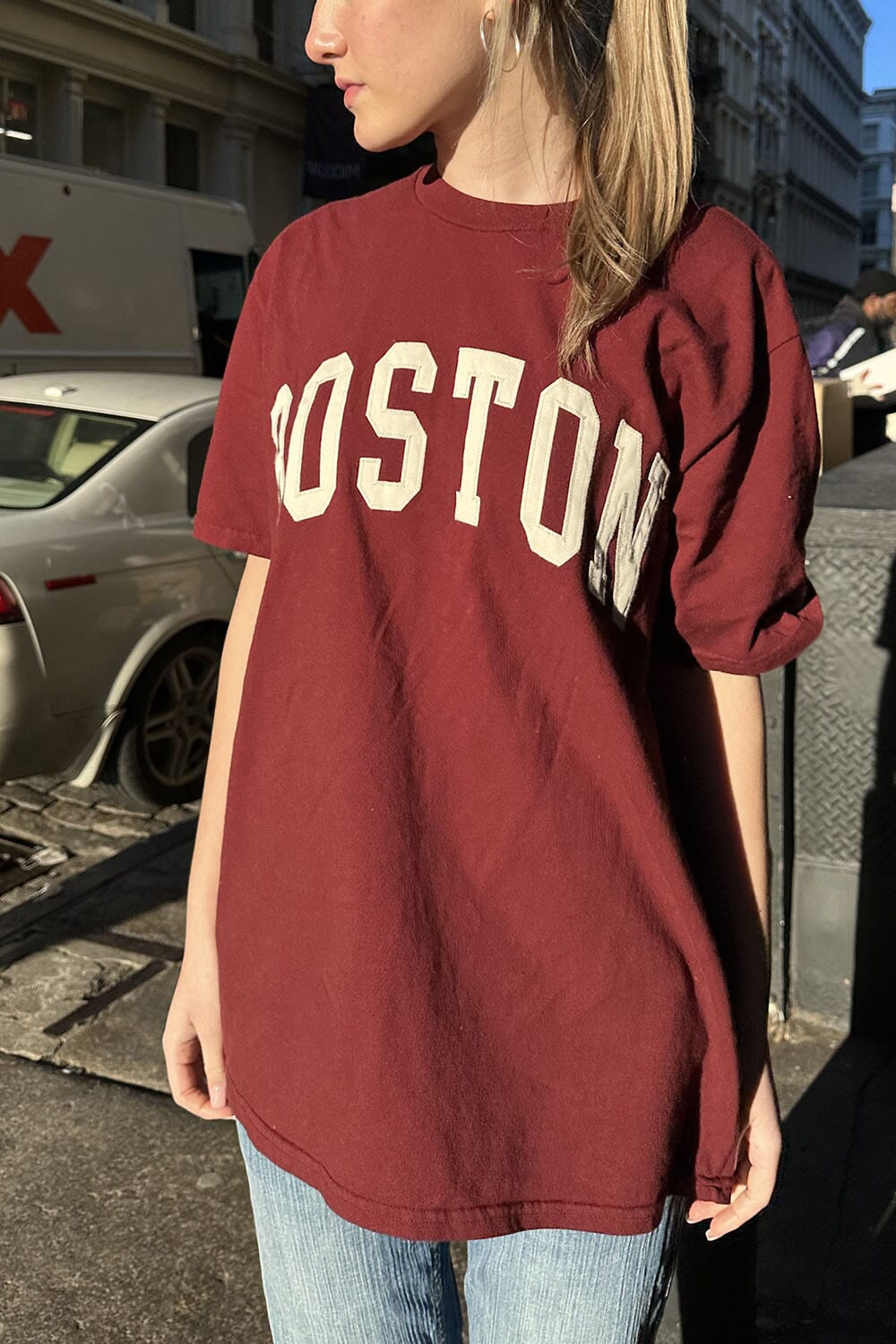 Maroon / Oversized Fit