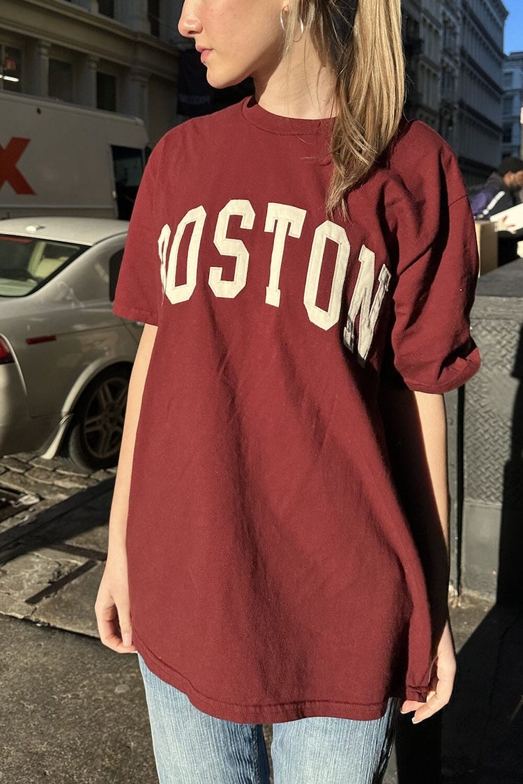 Presley Boston Top | Maroon / Oversized Fit