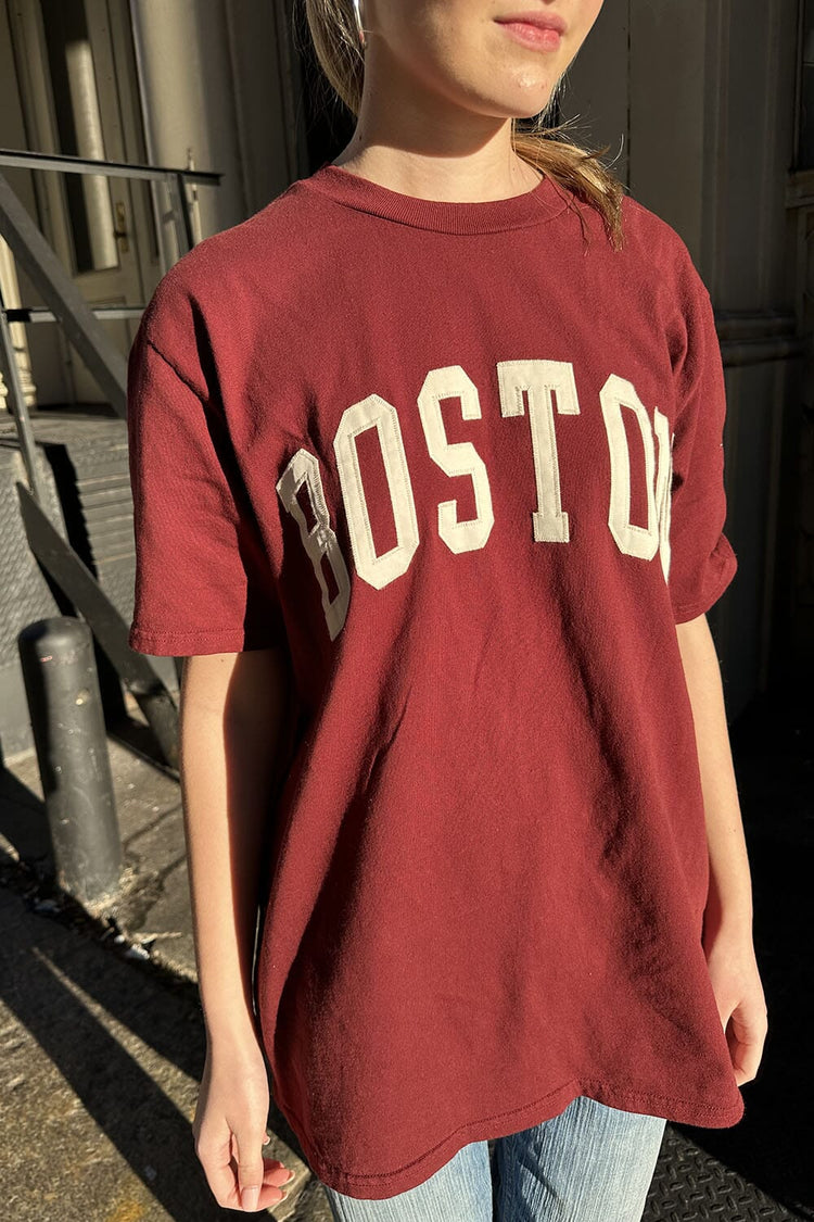 Presley Boston Top | Maroon / Oversized Fit