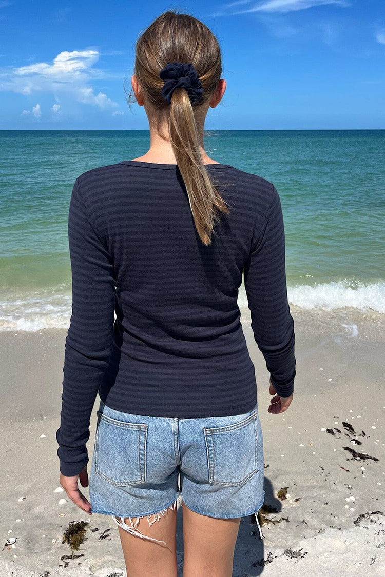 Tori Striped Top | Faded Navy Stripes / XS/S