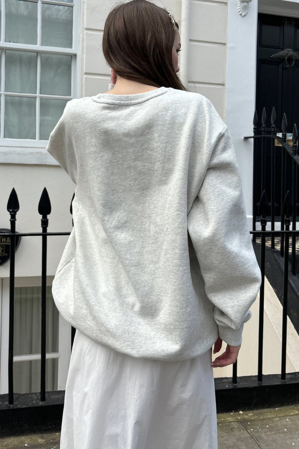 Heather White / Oversized Fit