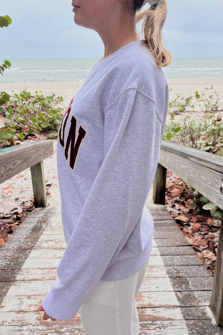 Erica Boston Sweatshirt | Silver Grey / Oversized Fit