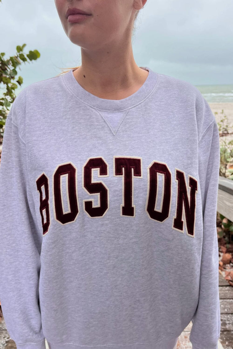 Erica Boston Sweatshirt | Silver Grey / Oversized Fit