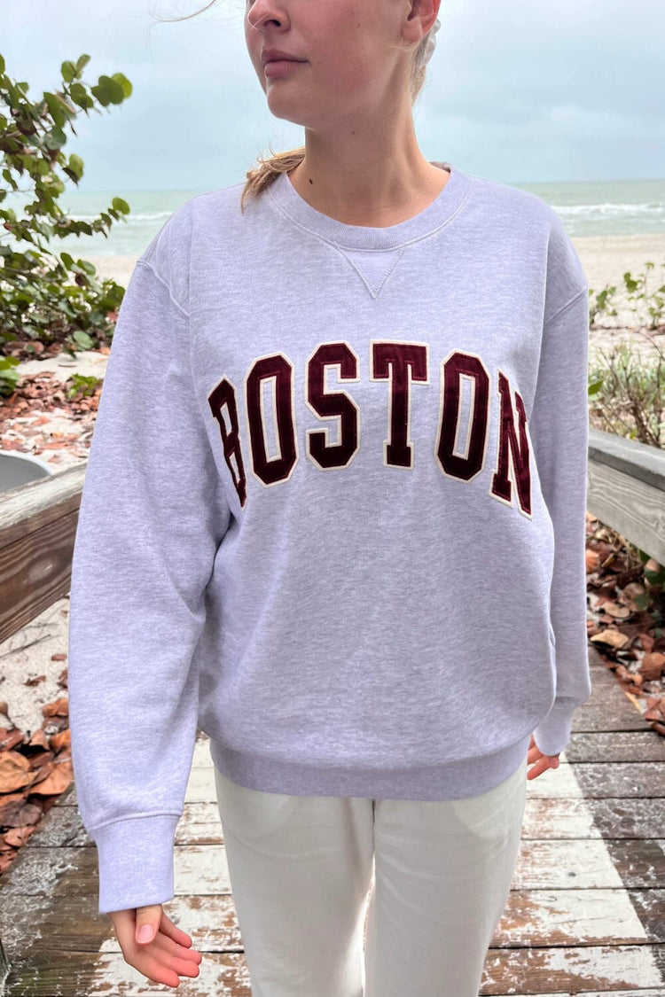 Erica Boston Sweatshirt | Silver Grey / Oversized Fit