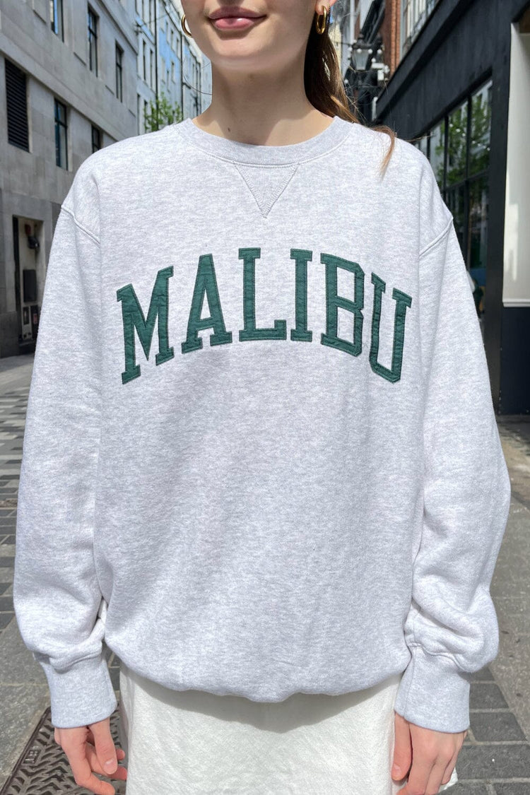 Erica Malibu Sweatshirt | Silver Grey / Oversized Fit