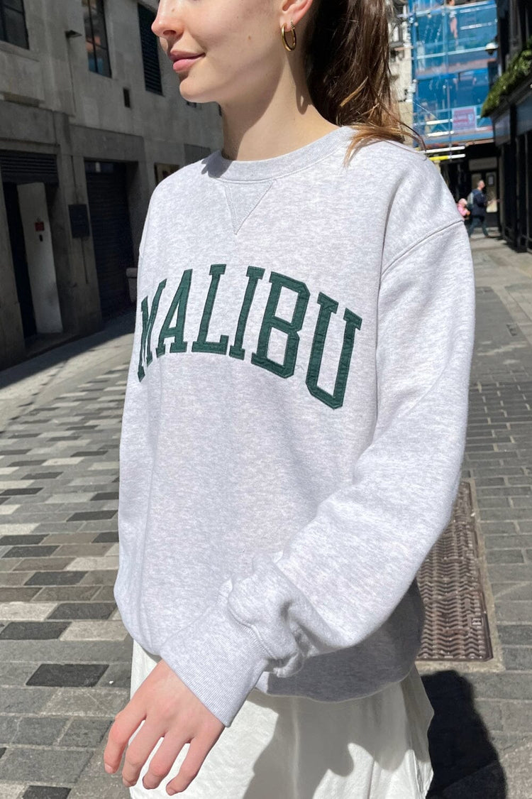 Erica Malibu Sweatshirt | Silver Grey / Oversized Fit