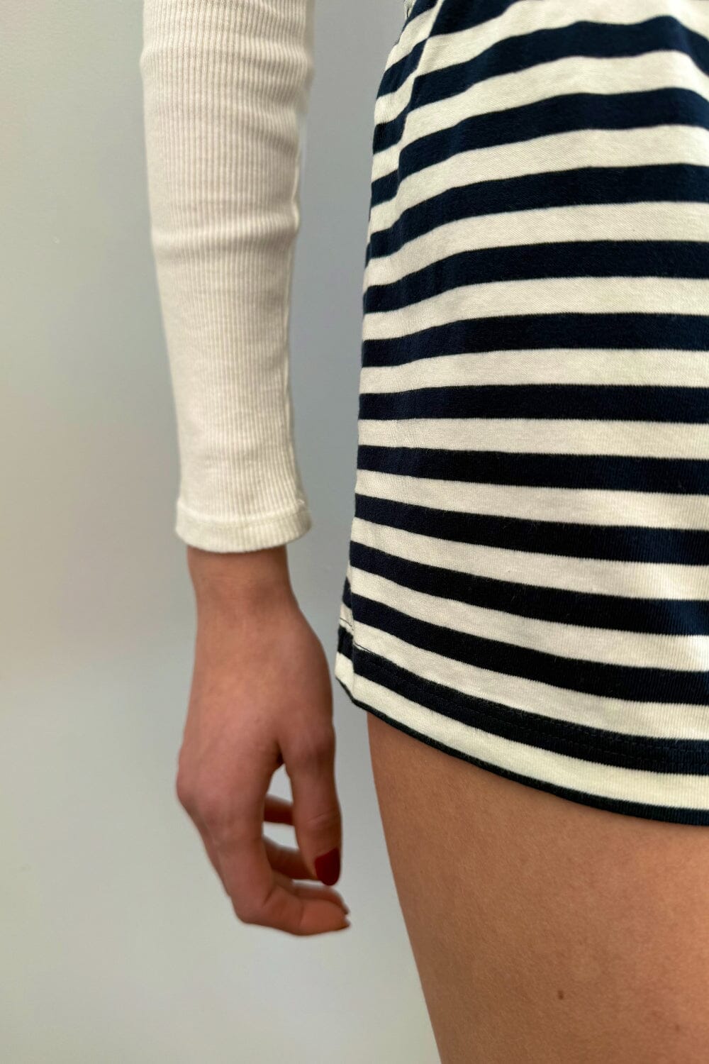 Navy Blue White Stripes / XS/S