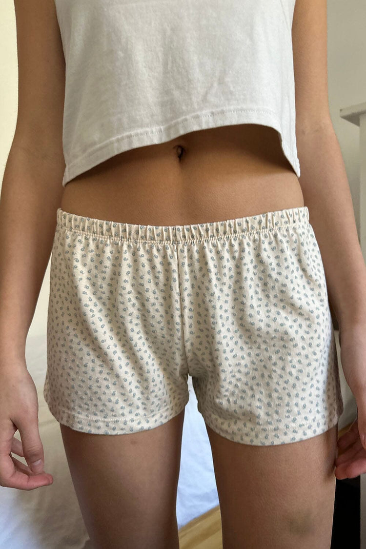 Emery Floral Sweatshorts | Ivory Teal Flowers / XS/S