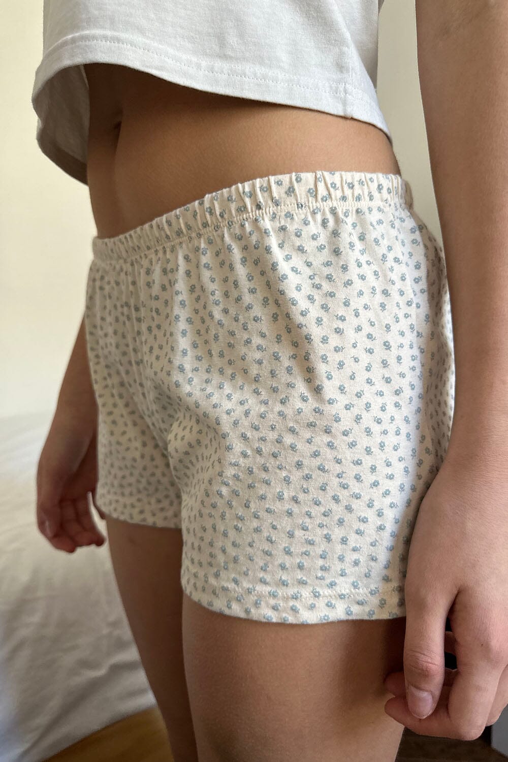 Ivory Teal Flowers / XS/S
