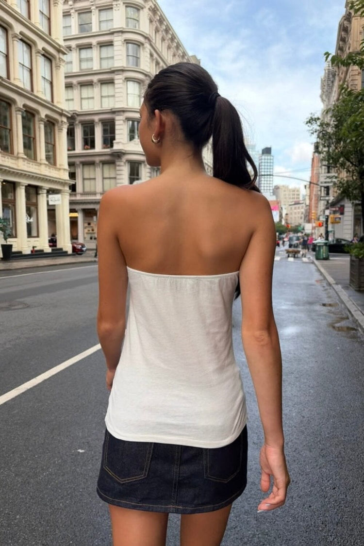 Lucky Tube Top | White Heather / XS/S