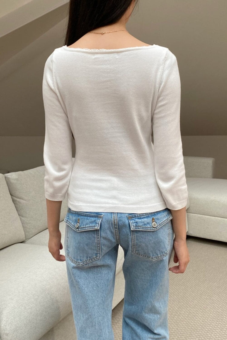 Stella Sweater | White / XS/S