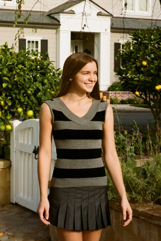 Dark Grey and Black Stripes / XS/S