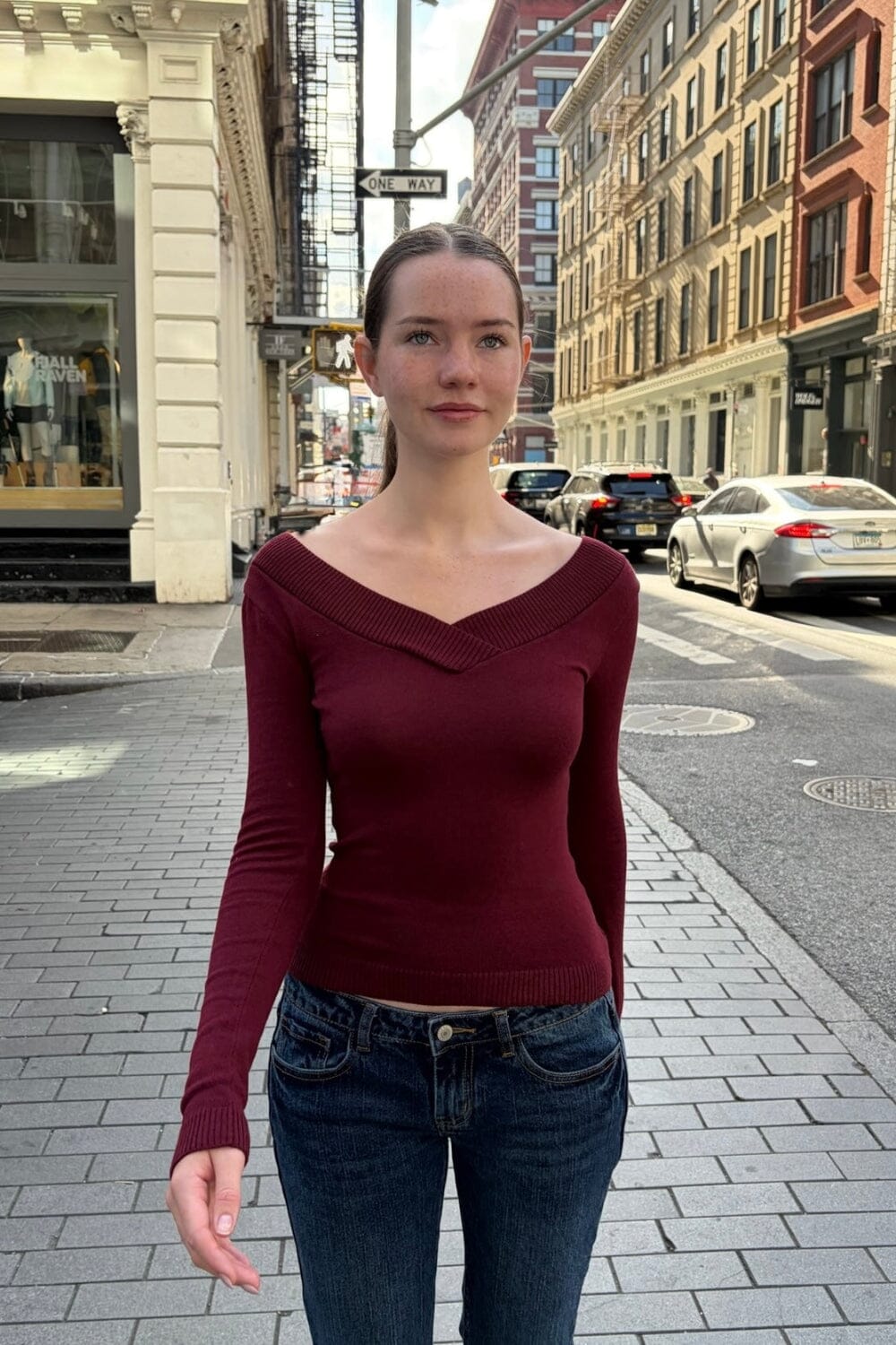 Amira Top | Burgundy / XS/S