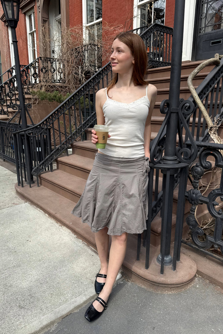 Justine Skirt | Light Charcoal Grey / Regular Fit