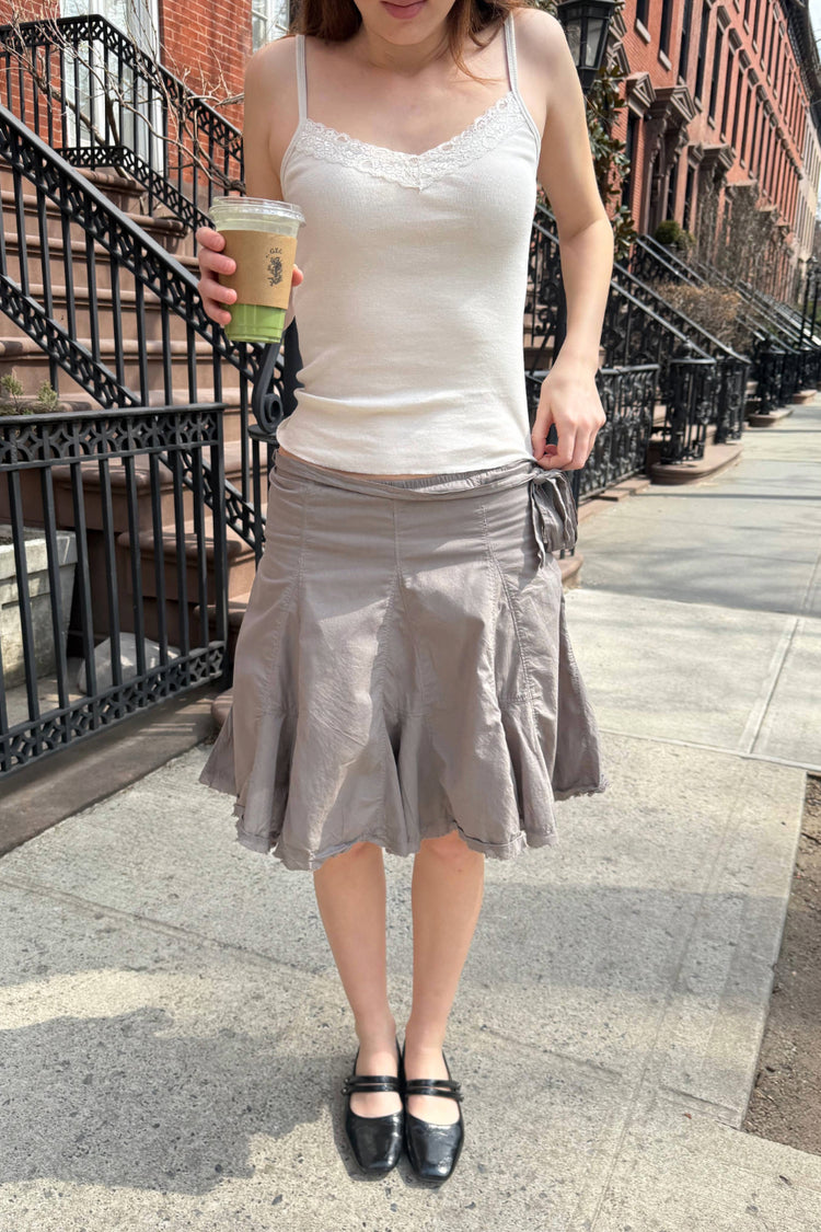Justine Skirt | Light Charcoal Grey / Regular Fit
