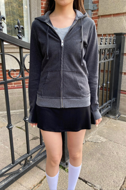 Grey And Charcoal Stripes / Regular Fit