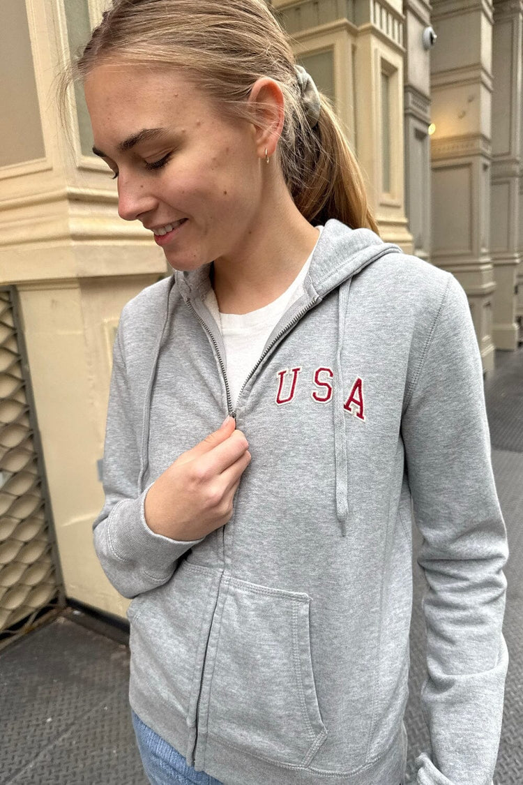 Christy USA Hoodie | Heather Grey / XS/S