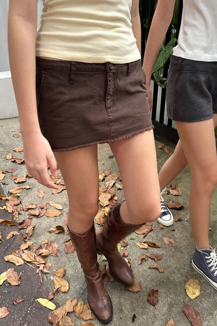 Bella Mini Skirt | Dark Brown / XS/S