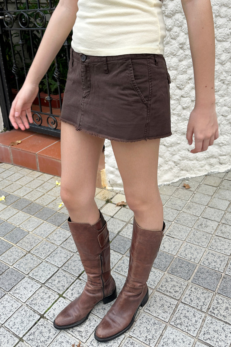 Bella Mini Skirt | Dark Brown / XS/S