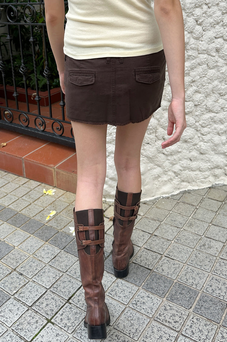Bella Mini Skirt | Dark Brown / XS/S