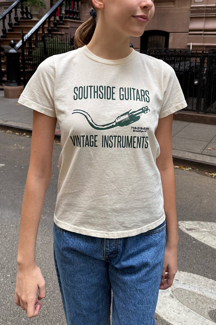 Chloe Southside Guitar Top | Ivory / Regular Fit