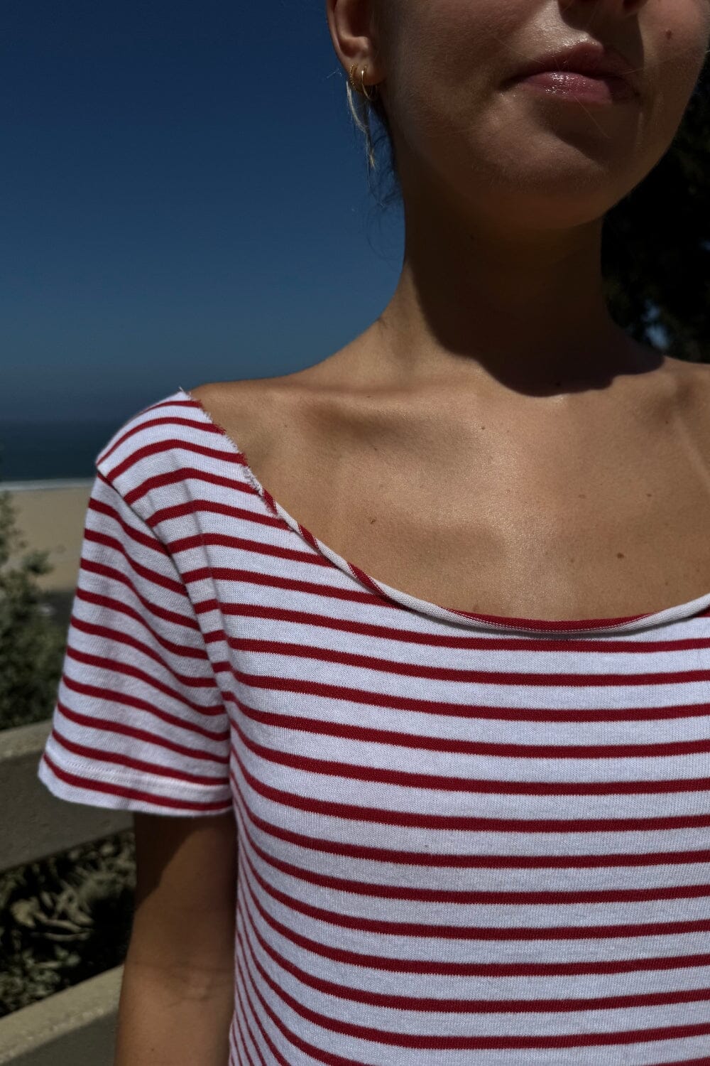White With Red Striped / XS/S