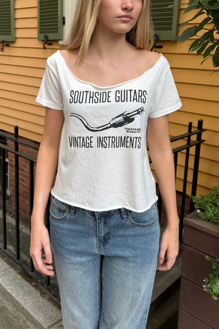 Robyn Southside Guitar Top | White / XS/S