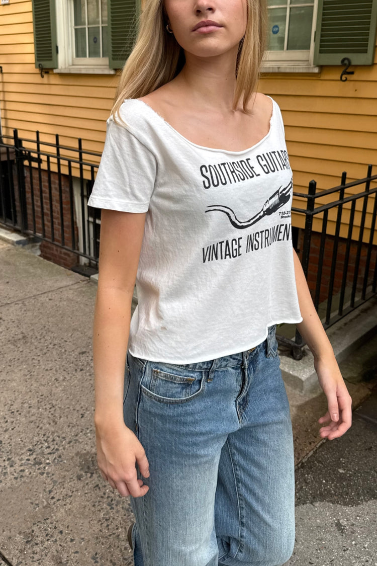Robyn Southside Guitar Top | White / XS/S