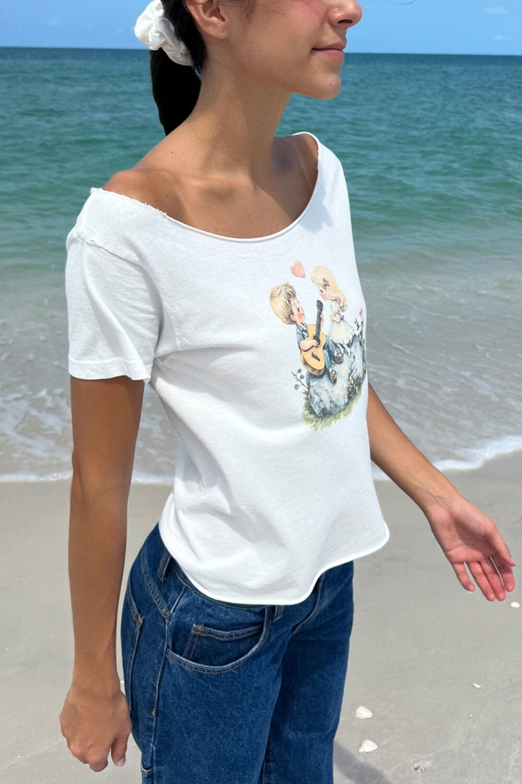 Robyn Kids In Love Top | White / XS/S