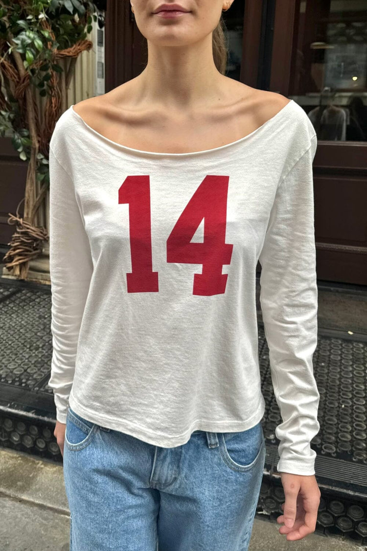 Irene 14 Top | Natural White / S