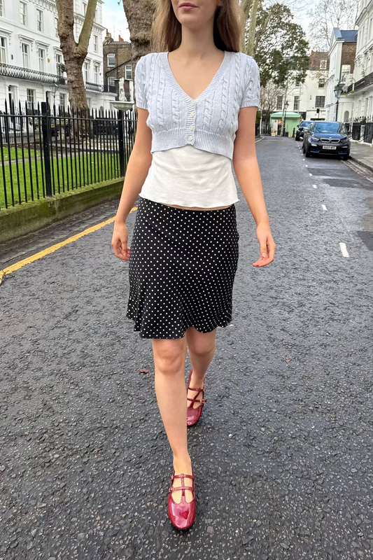 Black White Polka Dots / XS/S