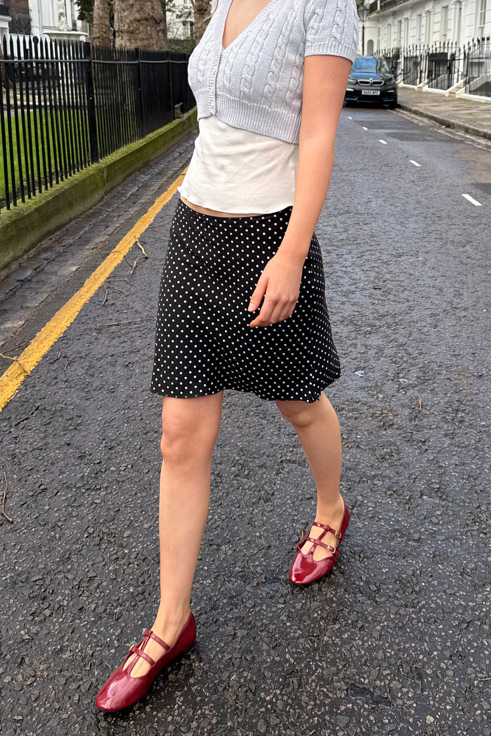 Sephira Polka Dots Skirt | Black White Polka Dots / XS/S